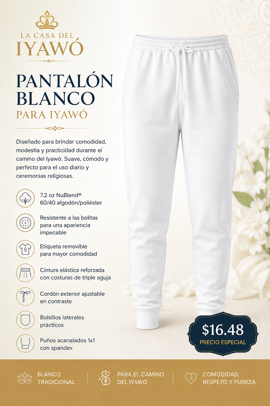 Jogger Blanco Iyawó-Pijama