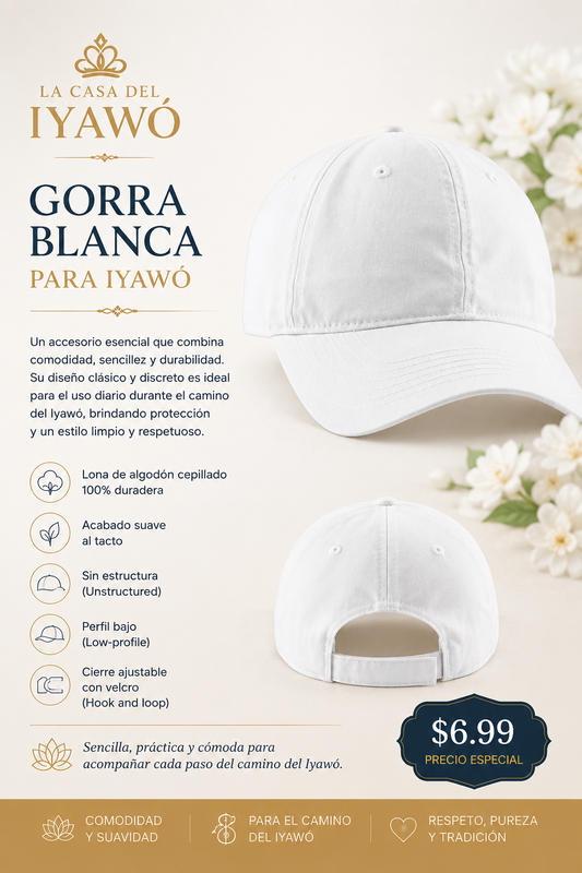 Gorra Blanca para Iyawó